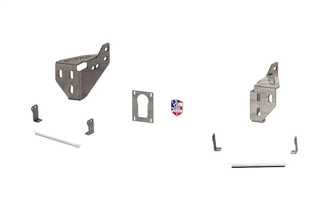 6172DRBH – ROAD ARMOR Driving/ Fog Light Mounting Bracket, Mounts In Rear Bumper Bolt On Raw Steel